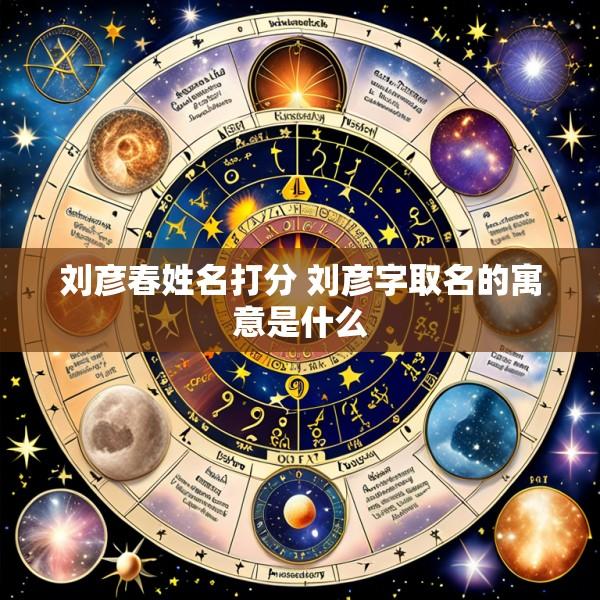 刘彦春姓名打分 刘彦字取名的寓意是什么
