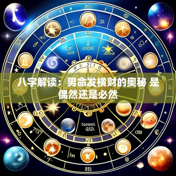 八字解读：男命发横财的奥秘 是偶然还是必然