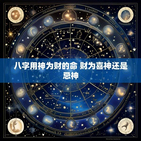八字用神为财的命 财为喜神还是忌神
