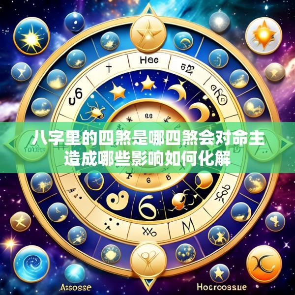 八字里的四煞是哪四煞会对命主造成哪些影响如何化解
