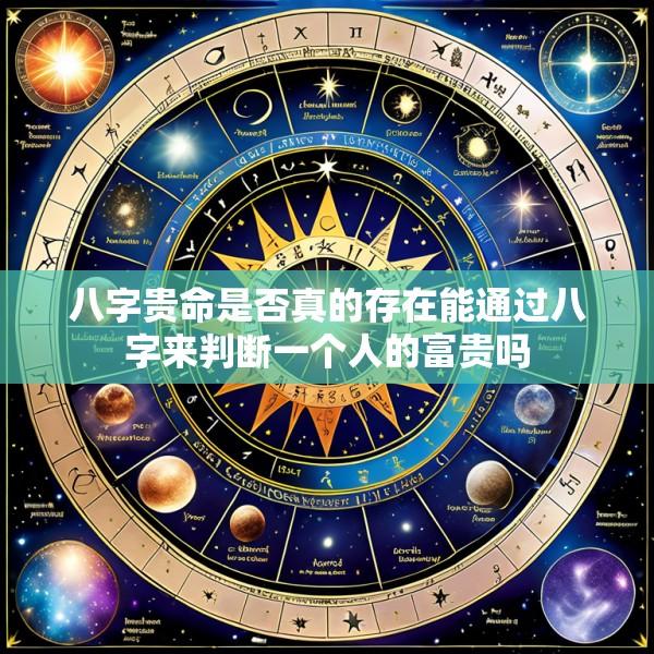 八字贵命是否真的存在能通过八字来判断一个人的富贵吗
