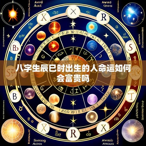 八字生辰巳时出生的人命运如何会富贵吗