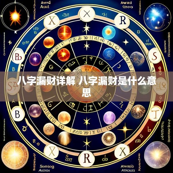 八字漏财详解 八字漏财是什么意思