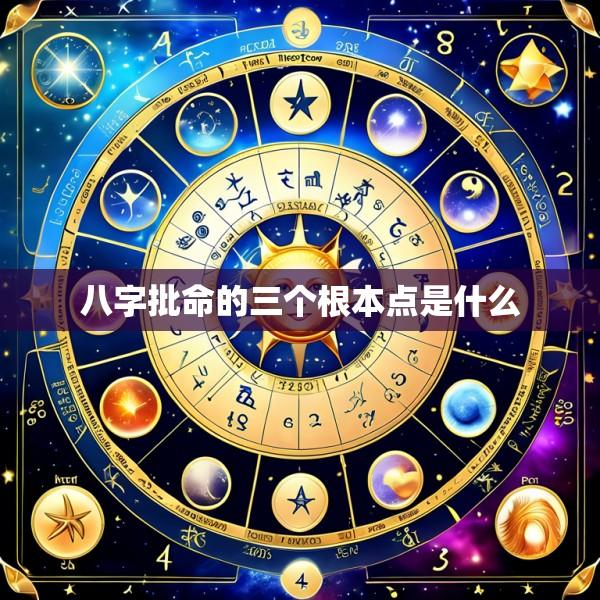八字批命的三个根本点是什么