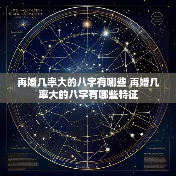 再婚几率大的八字有哪些 再婚几率大的八字有哪些特征