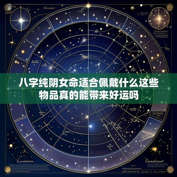 八字纯阴女命适合佩戴什么这些物品真的能带来好运吗