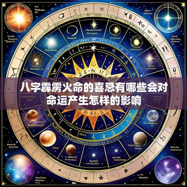 八字霹雳火命的喜忌有哪些会对命运产生怎样的影响