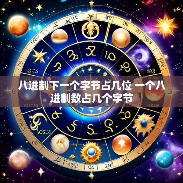 八进制下一个字节占几位 一个八进制数占几个字节