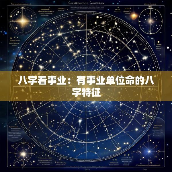 八字看事业：有事业单位命的八字特征