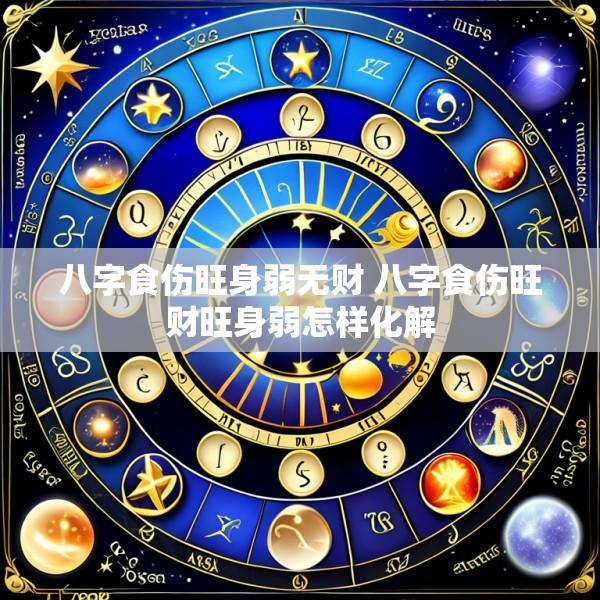 八字食伤旺身弱无财 八字食伤旺财旺身弱怎样化解