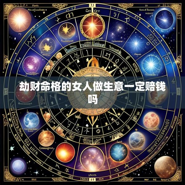 劫财命格的女人做生意一定赔钱吗