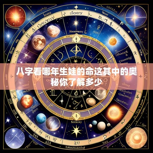 八字看哪年生娃的命这其中的奥秘你了解多少