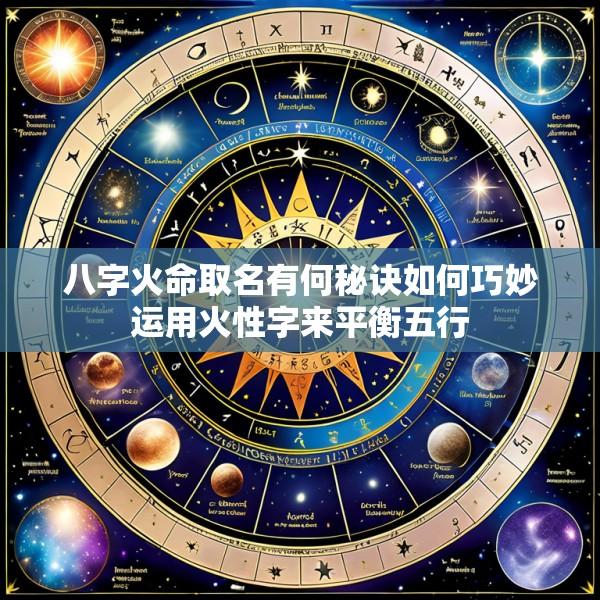八字火命取名有何秘诀如何巧妙运用火性字来平衡五行