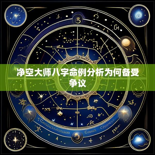 净空大师八字命例分析为何备受争议