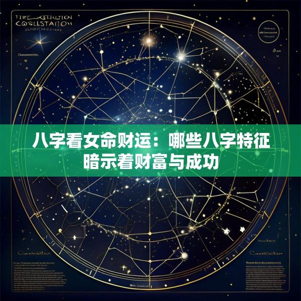 八字看女命财运：哪些八字特征暗示着财富与成功
