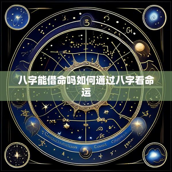 八字能借命吗如何通过八字看命运