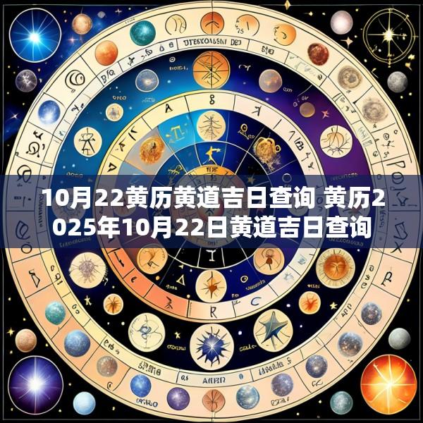 10月22黄历黄道吉日查询 黄历2025年10月22日黄道吉日查询