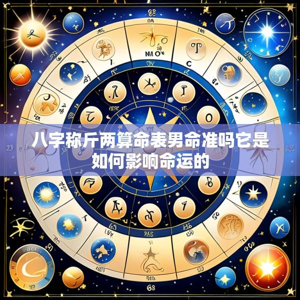 八字称斤两算命表男命准吗它是如何影响命运的