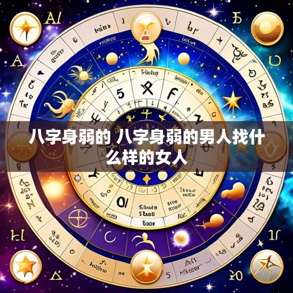八字身弱的 八字身弱的男人找什么样的女人