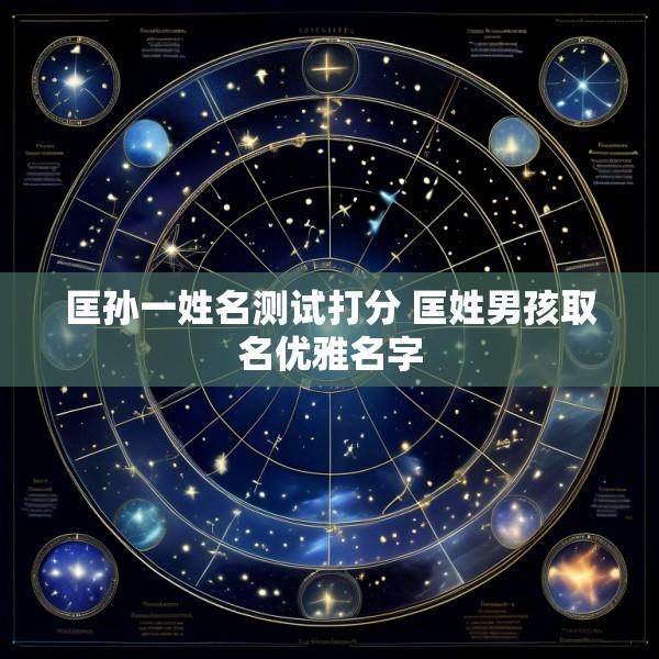 匡孙一姓名测试打分 匡姓男孩取名优雅名字