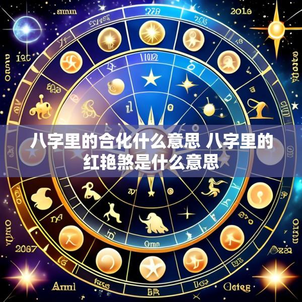 八字里的合化什么意思 八字里的红艳煞是什么意思