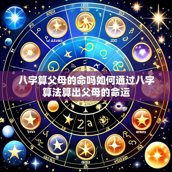 八字算父母的命吗如何通过八字算法算出父母的命运