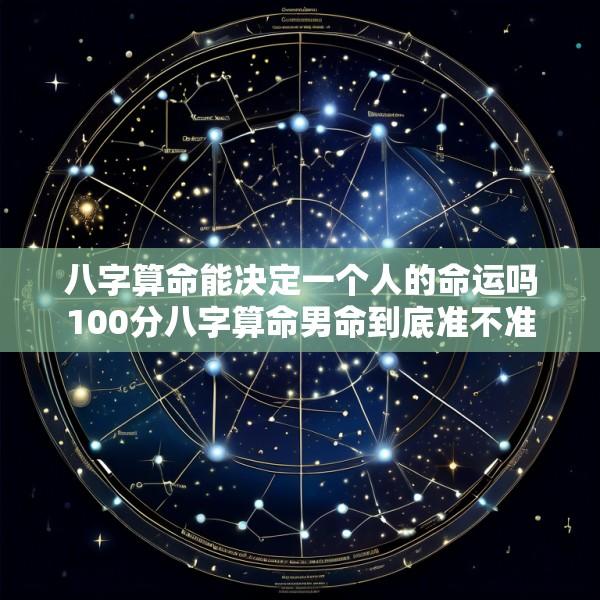 八字算命能决定一个人的命运吗100分八字算命男命到底准不准