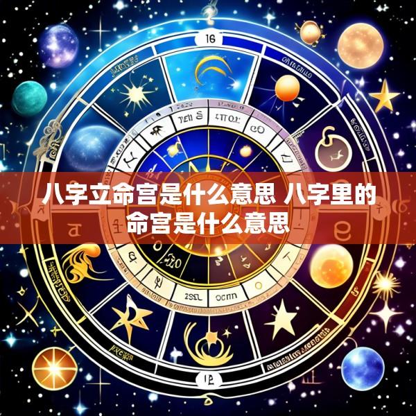 八字立命宫是什么意思 八字里的命宫是什么意思