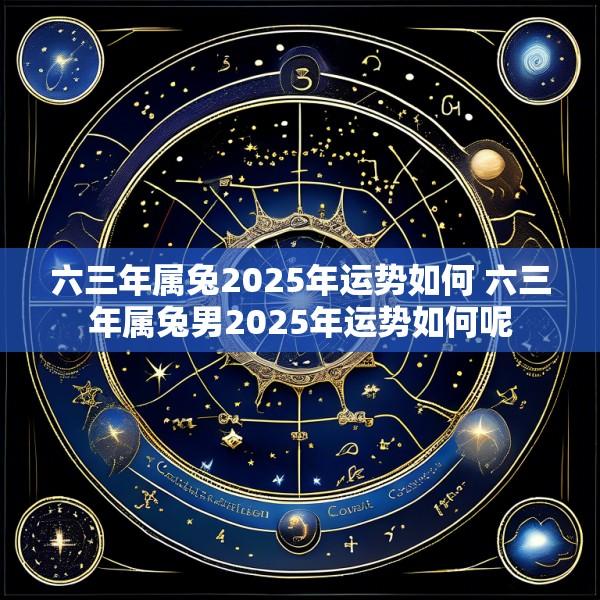六三年属兔2025年运势如何 六三年属兔男2025年运势如何呢