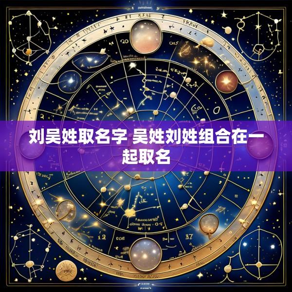 刘吴姓取名字 吴姓刘姓组合在一起取名