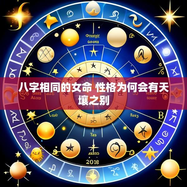 八字相同的女命 性格为何会有天壤之别