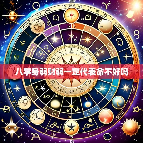 八字身弱财弱一定代表命不好吗