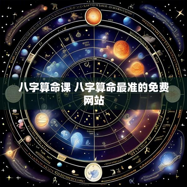八字算命课 八字算命最准的免费网站