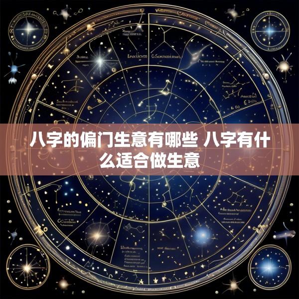 八字的偏门生意有哪些 八字有什么适合做生意