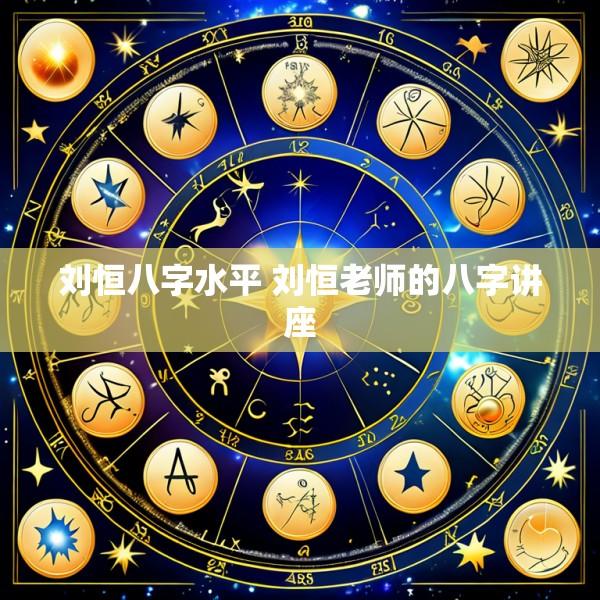 刘恒八字水平 刘恒老师的八字讲座