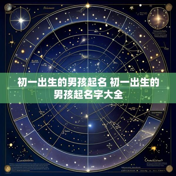 初一出生的男孩起名 初一出生的男孩起名字大全