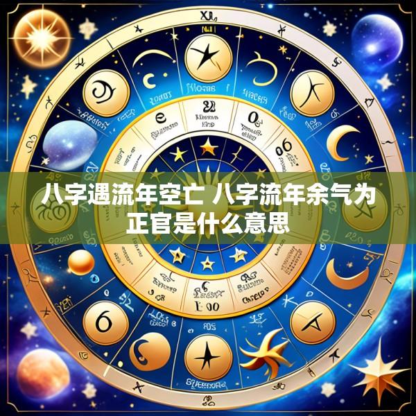 八字遇流年空亡 八字流年余气为正官是什么意思