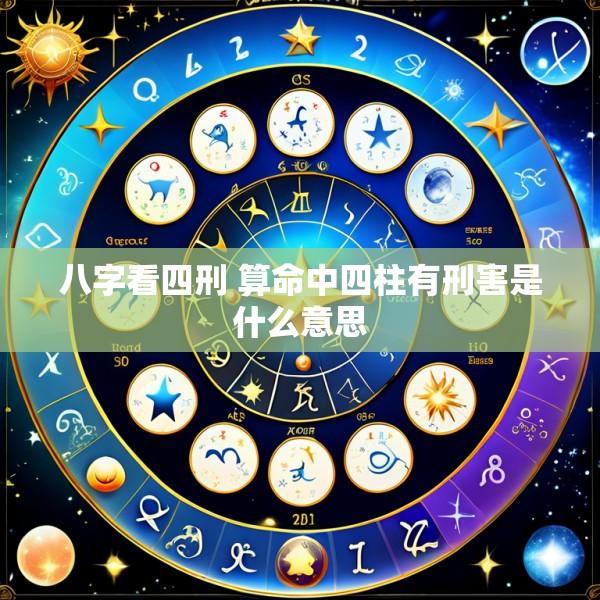 八字看四刑 算命中四柱有刑害是什么意思