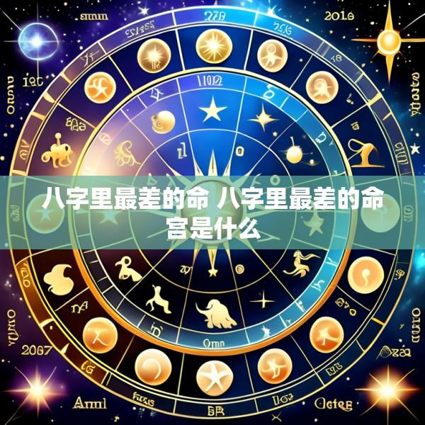 八字里最差的命 八字里最差的命宫是什么