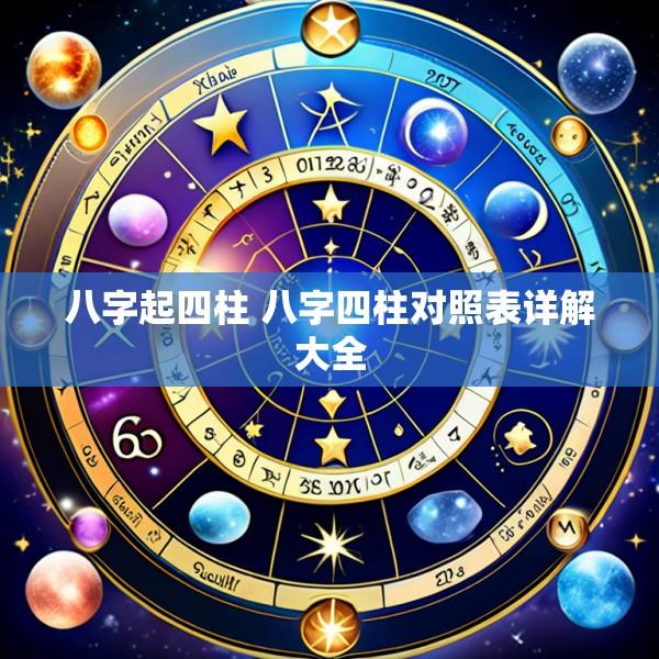 八字起四柱 八字四柱对照表详解大全
