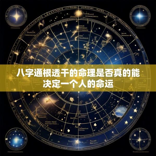 八字通根透干的命理是否真的能决定一个人的命运
