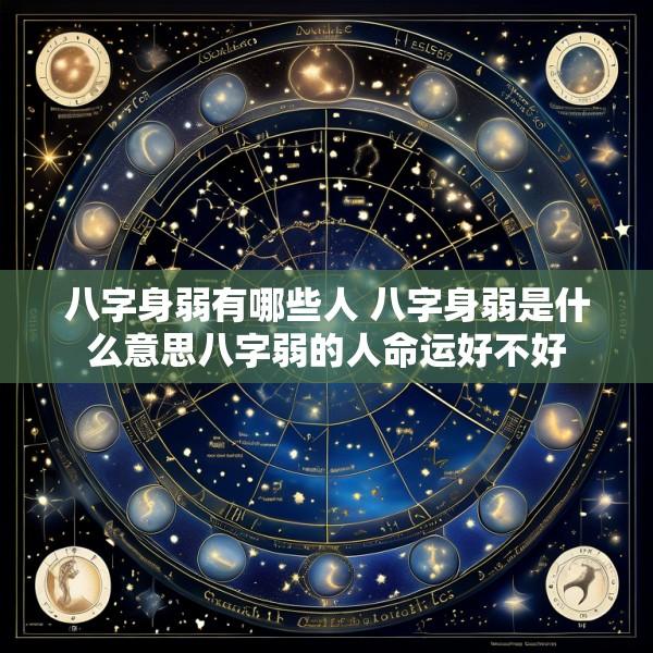 八字身弱有哪些人 八字身弱是什么意思八字弱的人命运好不好
