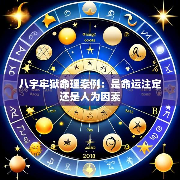 八字牢狱命理案例：是命运注定还是人为因素