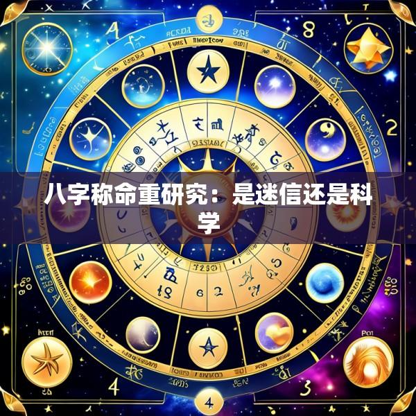 八字称命重研究：是迷信还是科学