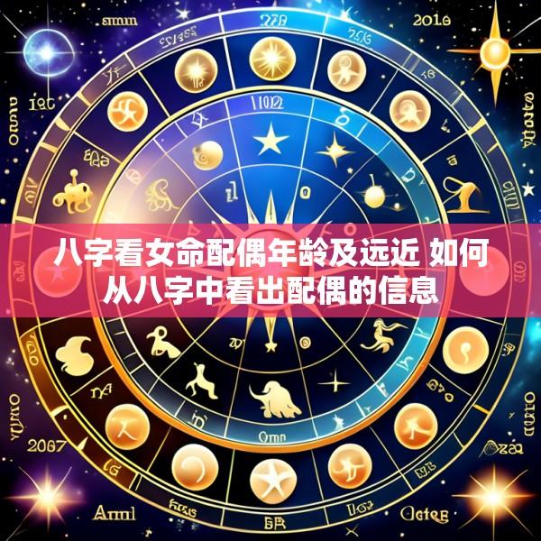 八字看女命配偶年龄及远近 如何从八字中看出配偶的信息