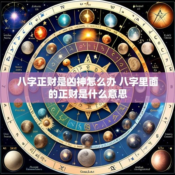 八字正财是凶神怎么办 八字里面的正财是什么意思