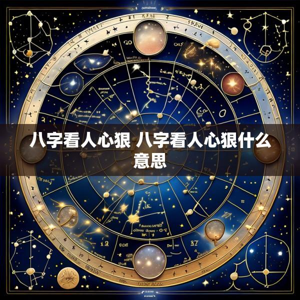 八字看人心狠 八字看人心狠什么意思
