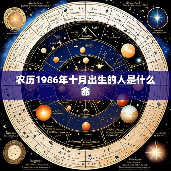 农历1986年十月出生的人是什么命