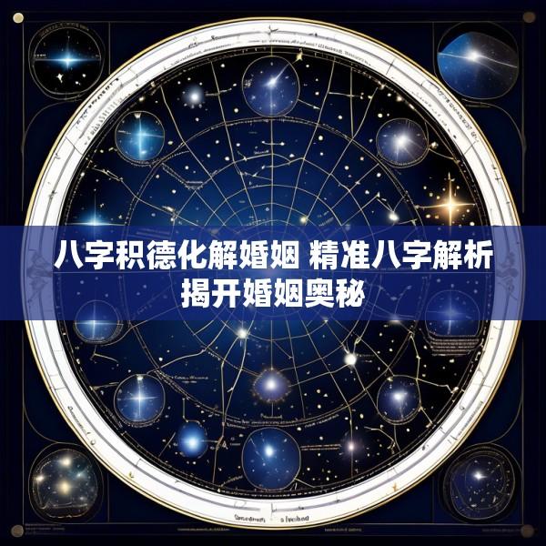 八字积德化解婚姻 精准八字解析揭开婚姻奥秘