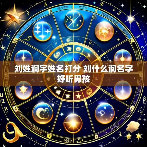 刘姓润宇姓名打分 刘什么润名字好听男孩